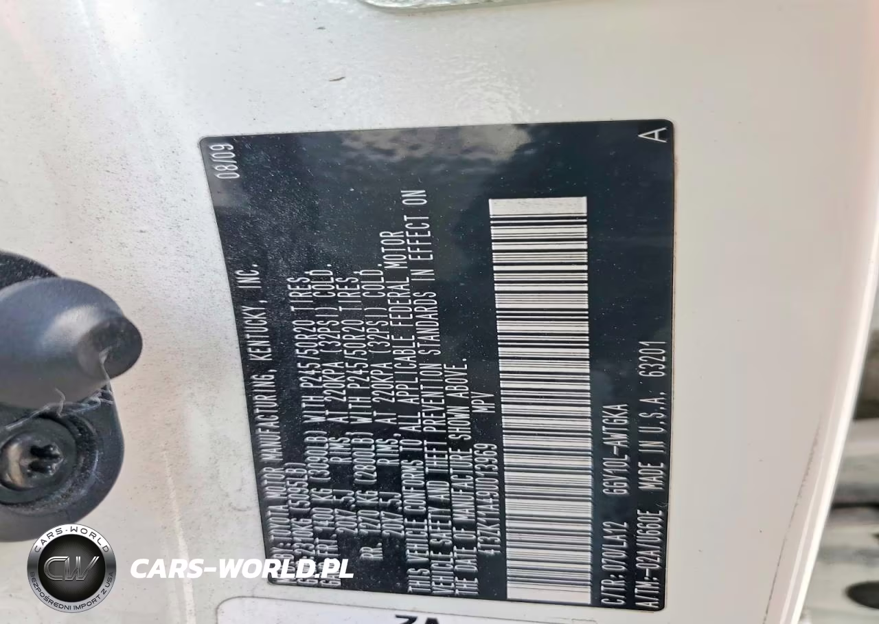 2009 Toyota Venza Fwd V6 VIN:4T3ZK11A49U013969 - 13