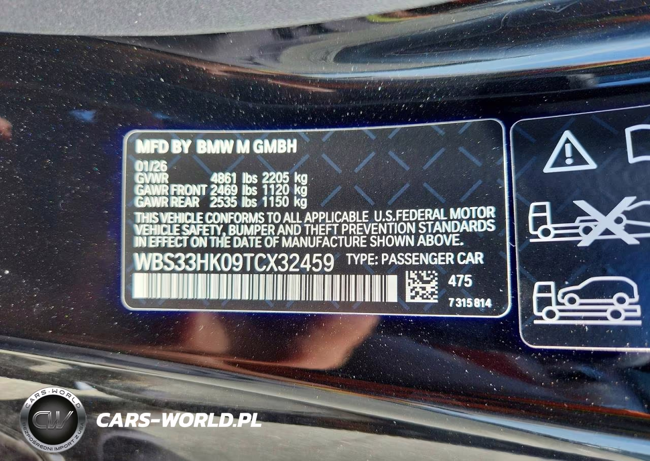 2026 BMW M4 Competition VIN:WBS33HK09TCX32459 - 12