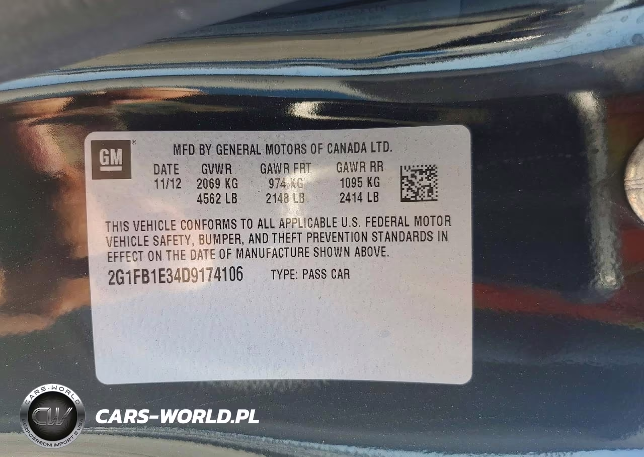 2013 Chevrolet Camaro Lt VIN:2G1FB1E34D9174106 - 12