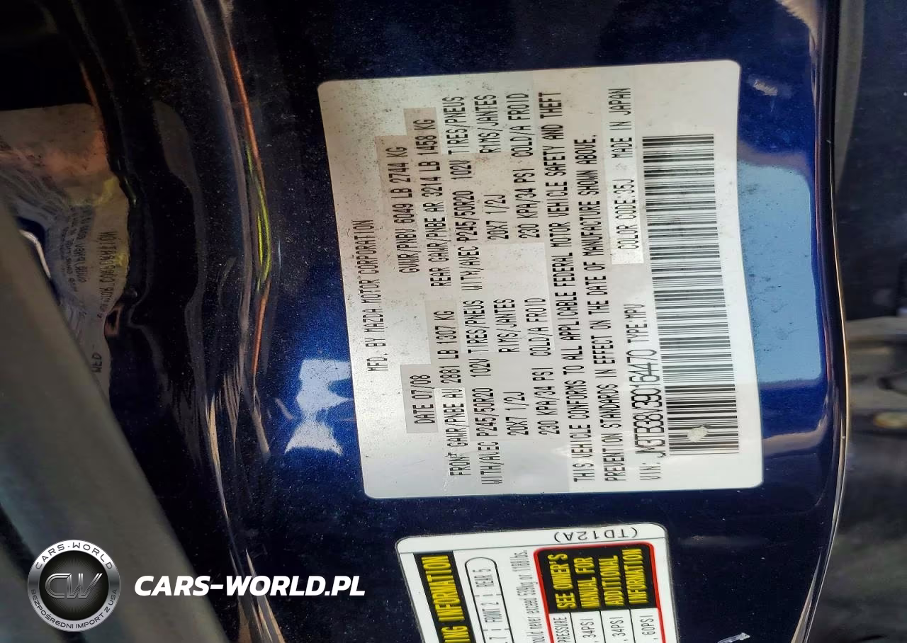 2009 Mazda Cx-9 VIN:JM3TB38V390164470 - 14