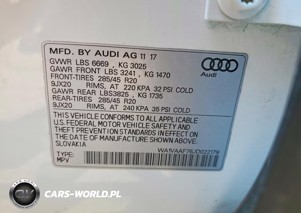 2018 Audi Q7 Prestige VIN:WA1VAAF76JD022179 - 13