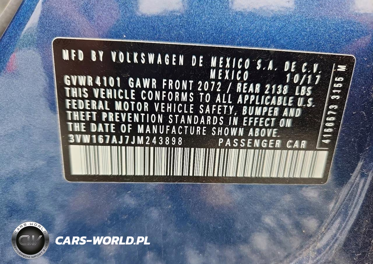 2018 Volkswagen Jetta S VIN:3VW167AJ7JM243898 - 12