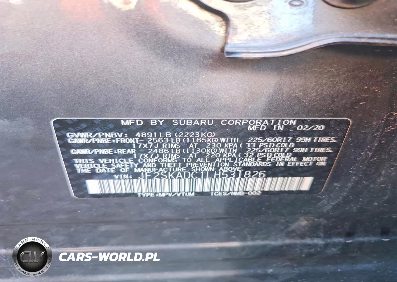 2020 Subaru Forester VIN:JF2SKADC1LH531826 - 13