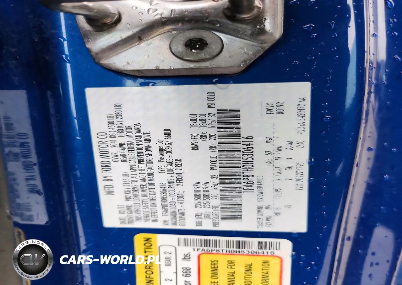 2017 Ford Mustang VIN:1FA6P8TH0H5306416 - 12