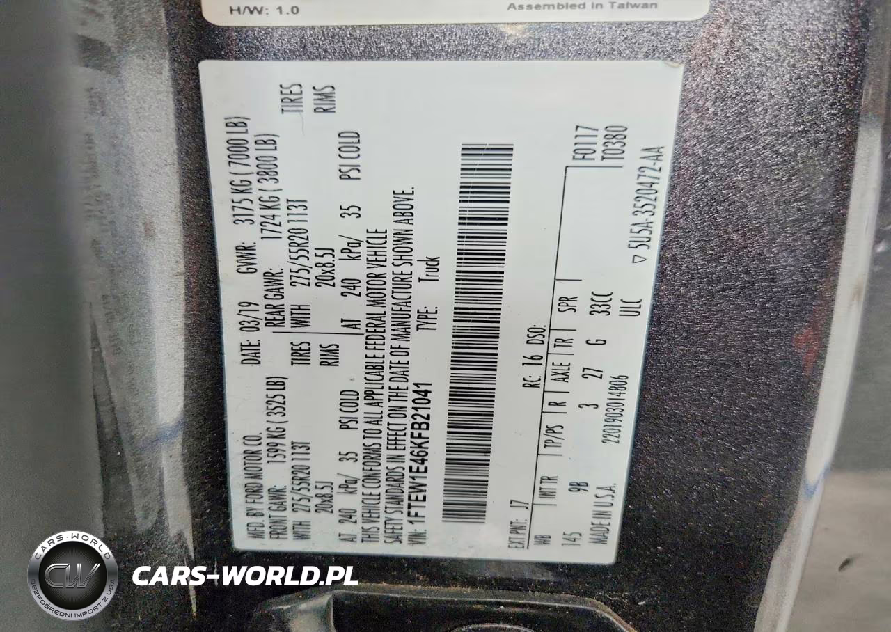 2019 Ford F150 Supercrew VIN:1FTEW1E46KFB21041 - 12