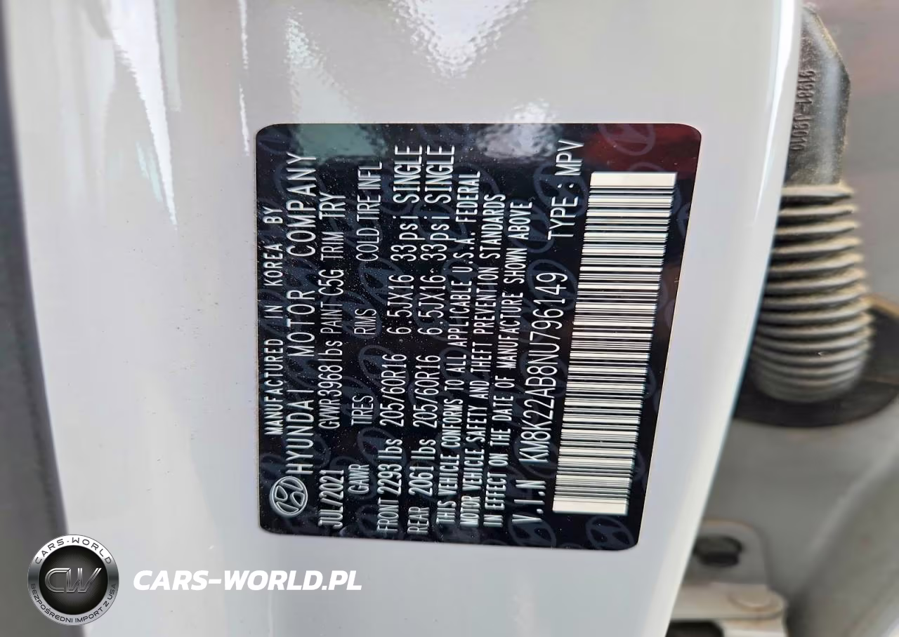2022 Hyundai Kona Se VIN:KM8K22AB8NU796149 - 12