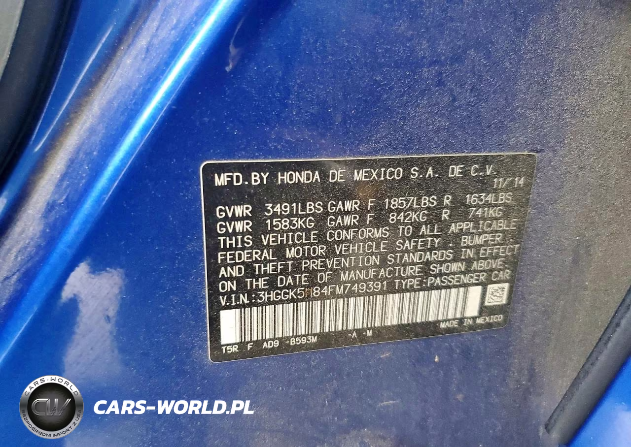 2015 Honda Fit Ex VIN:3HGGK5H84FM749391 - 12