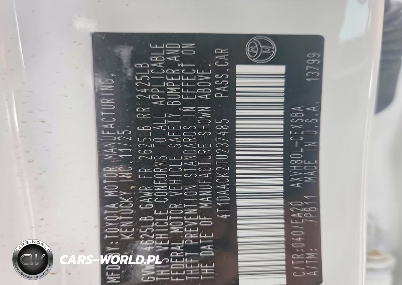 2026 Toyota Camry Nightshade VIN:4T1DAACK2TU237485 - 13
