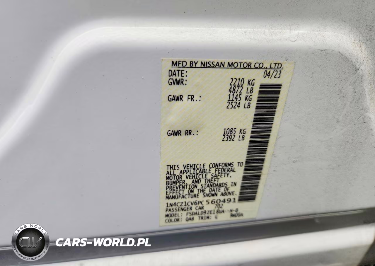 2023 Nissan Leaf Sv Plus VIN:1N4CZ1CV6PC560491 - 13