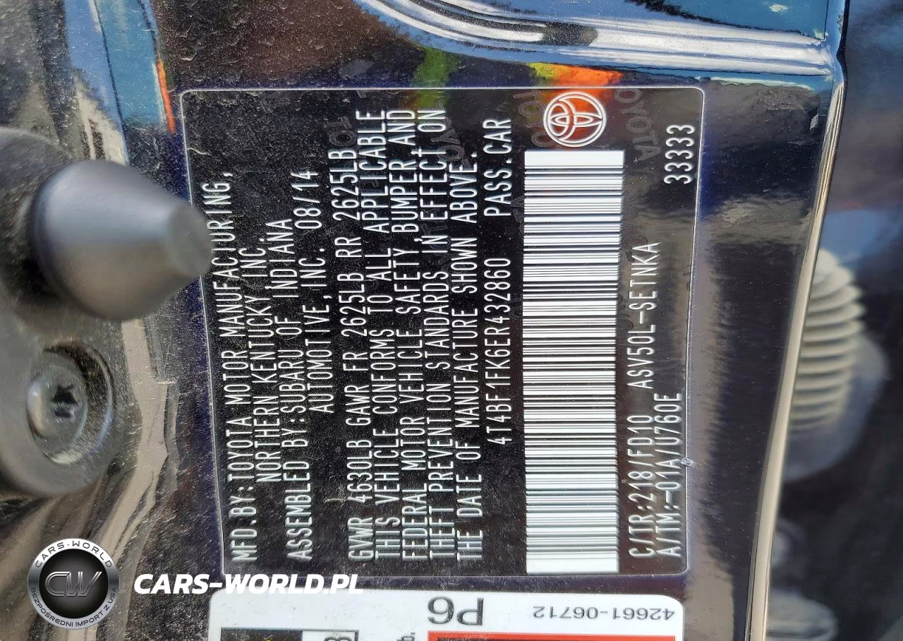 2014 Toyota Camry Le VIN:4T4BF1FK6ER432860 - 13