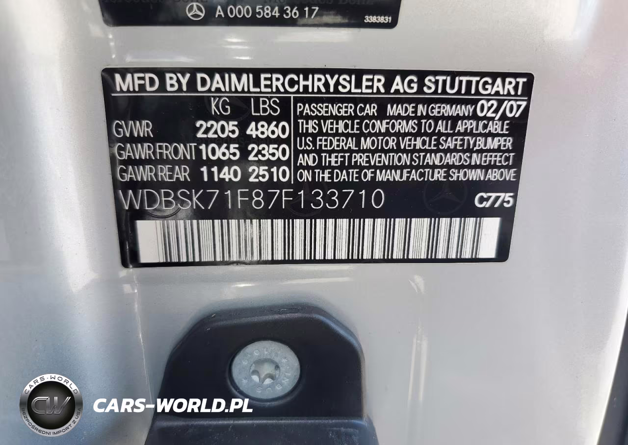 2007 Mercedes-Benz Sl 550 VIN:WDBSK71F87F133710 - 12