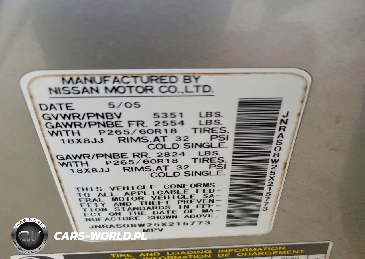 2005 Infiniti Fx35 Base VIN:JNRAS08W25X215773 - 13