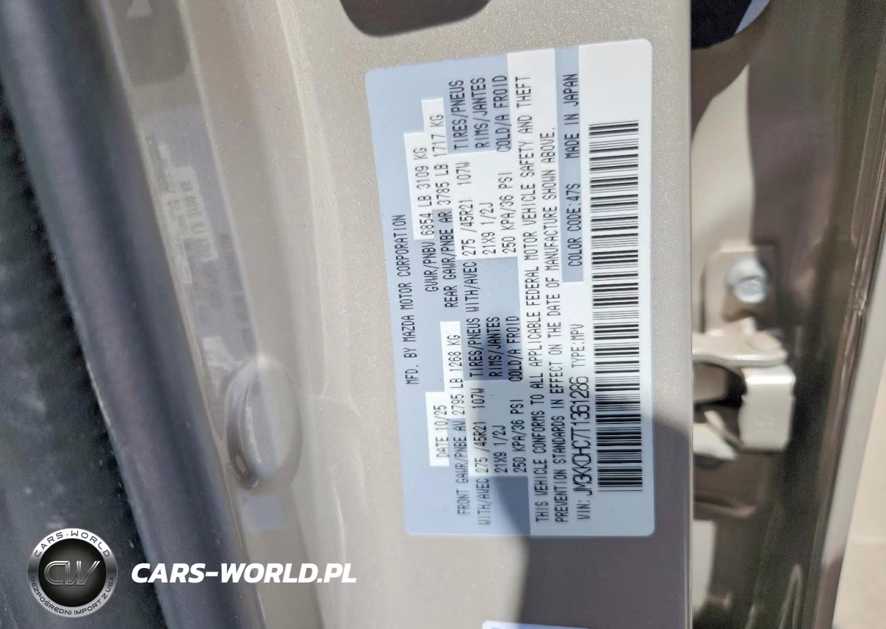2026 Mazda Cx-90 S-Premium Sport VIN:JM3KKDHC7T1361286 - 14