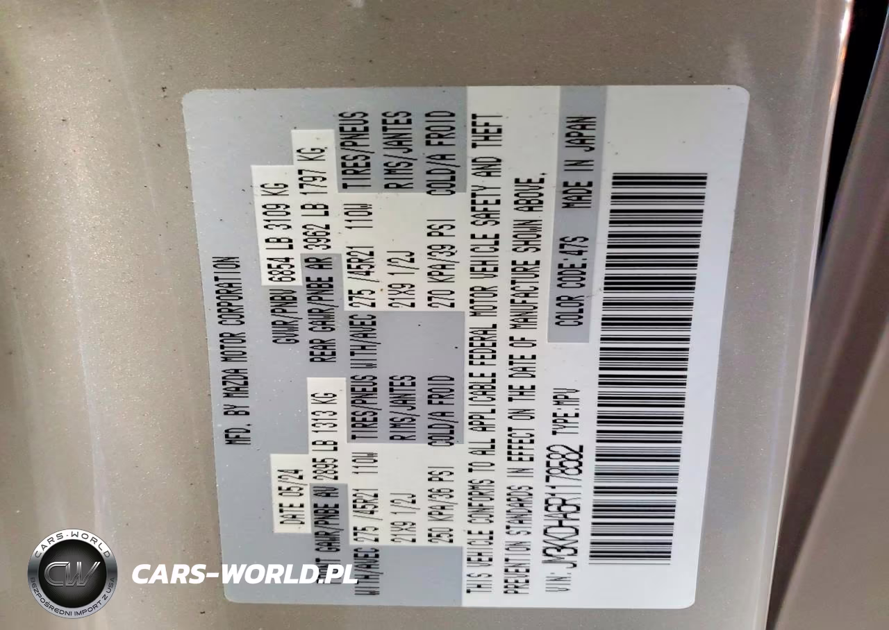 2024 Mazda Cx-90 Premium VIN:JM3KKDHA6R1178582 - 13