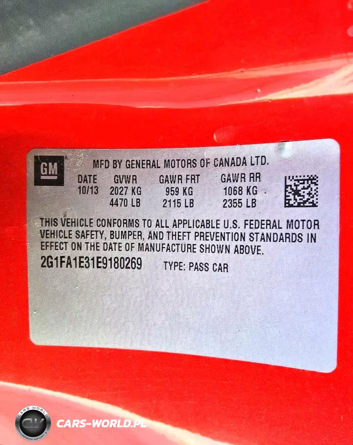 2014 Chevrolet Camaro Ls VIN:2G1FA1E31E9180269 - 12