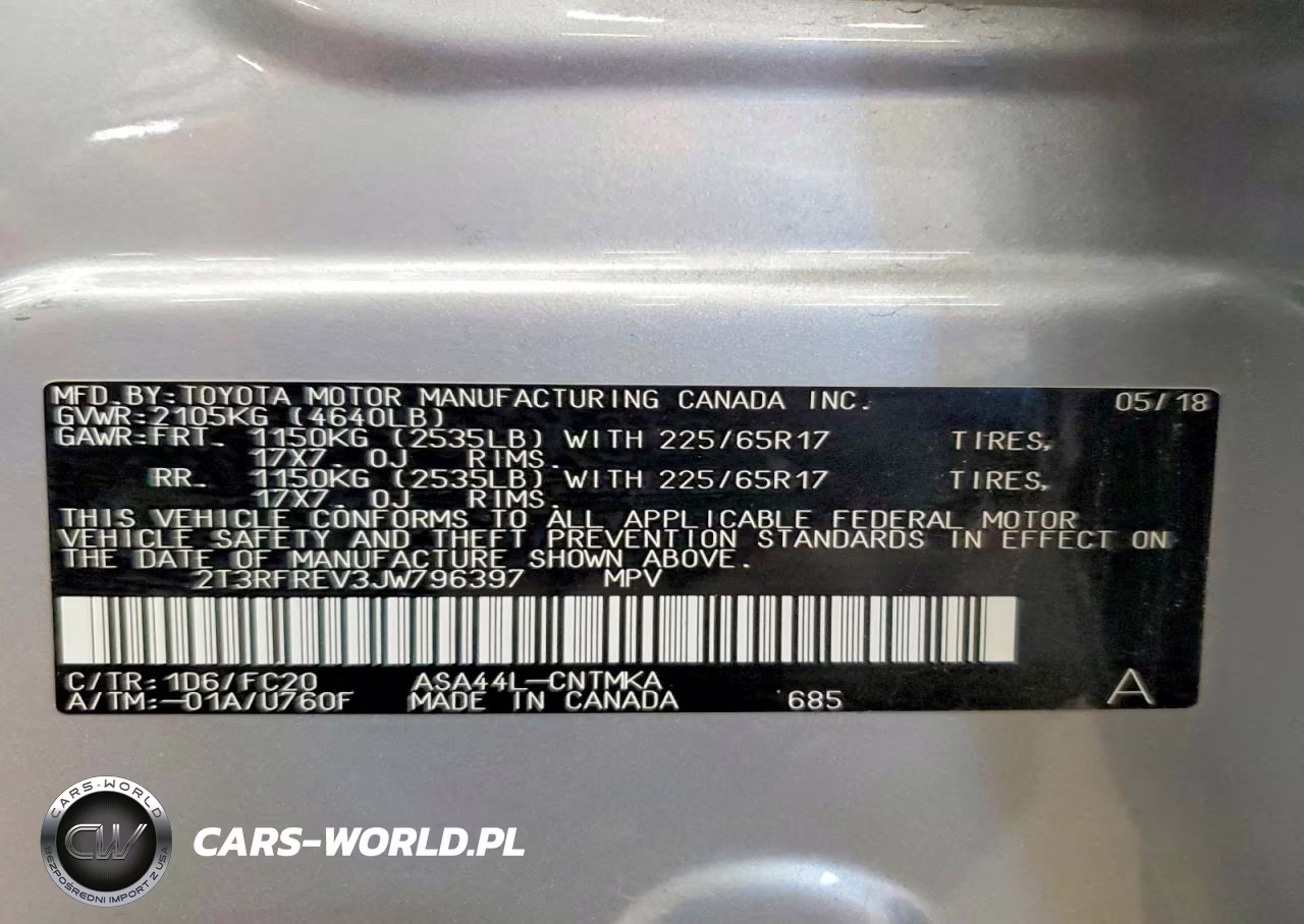 2018 Toyota Rav4 Xle VIN:2T3RFREV3JW796397 - 14