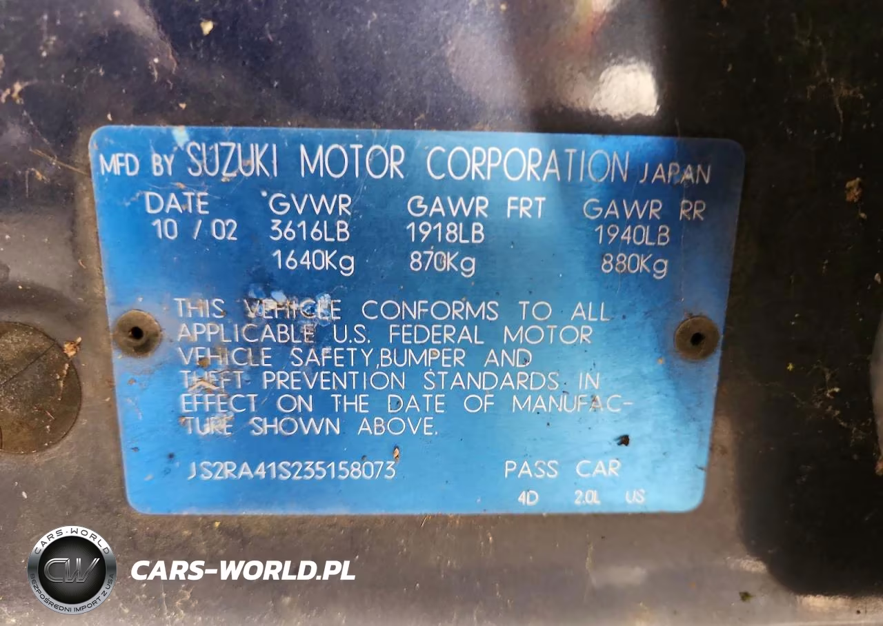 2003 Suzuki Aerio S VIN:JS2RA41S235158073 - 12