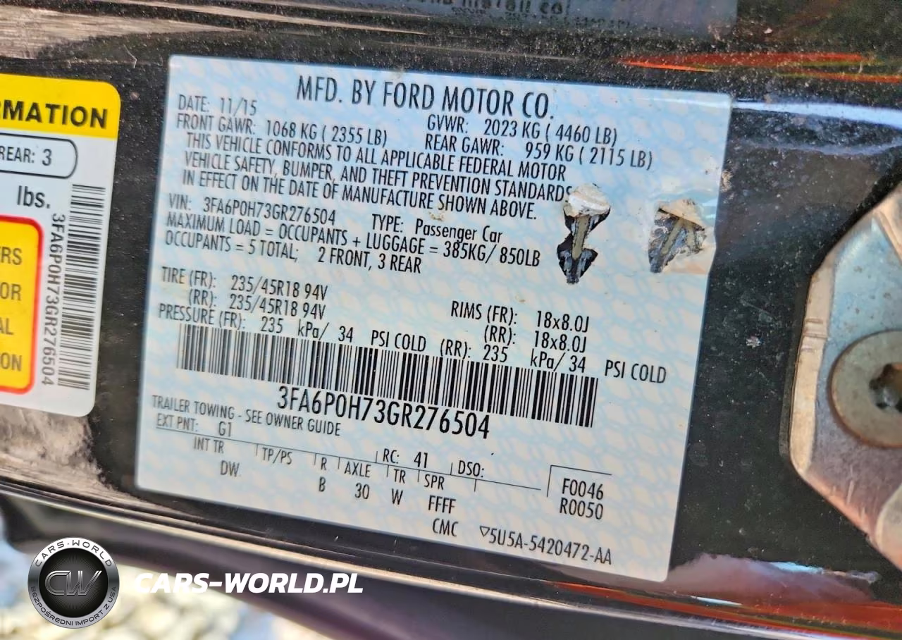 2016 Ford Fusion Se VIN:3FA6P0H73GR276504 - 12