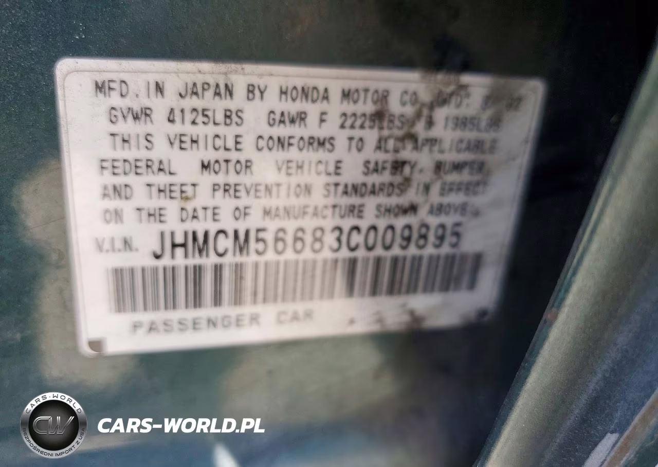 2003 Honda Accord Ex VIN:JHMCM56683C009895 - 12