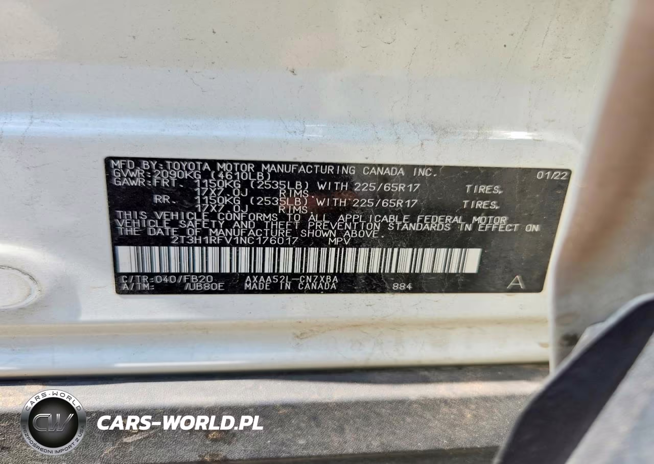 2022 Toyota Rav4 Le VIN:2T3H1RFV1NC176017 - 14