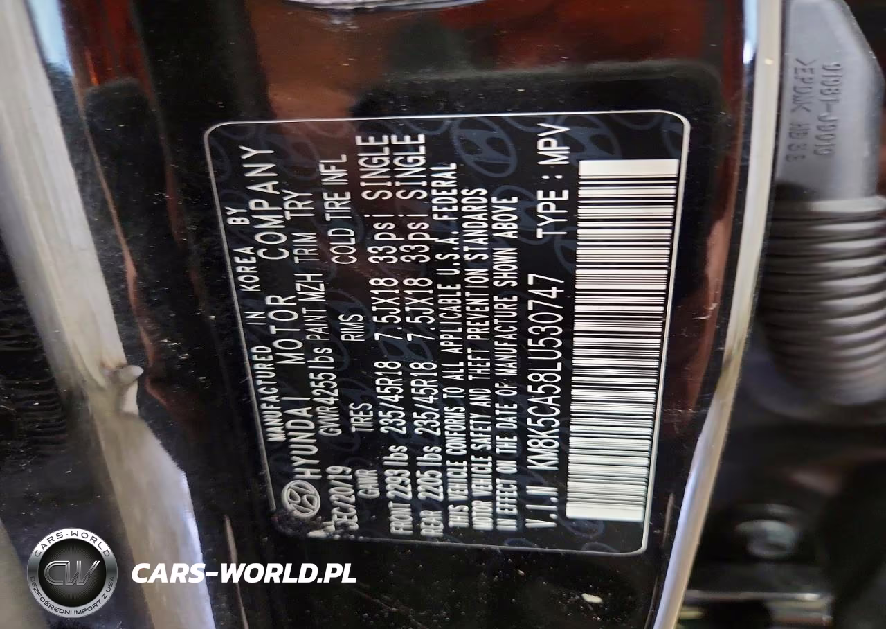 2020 Hyundai Kona Ultimate VIN:KM8K5CA58LU530747 - 12