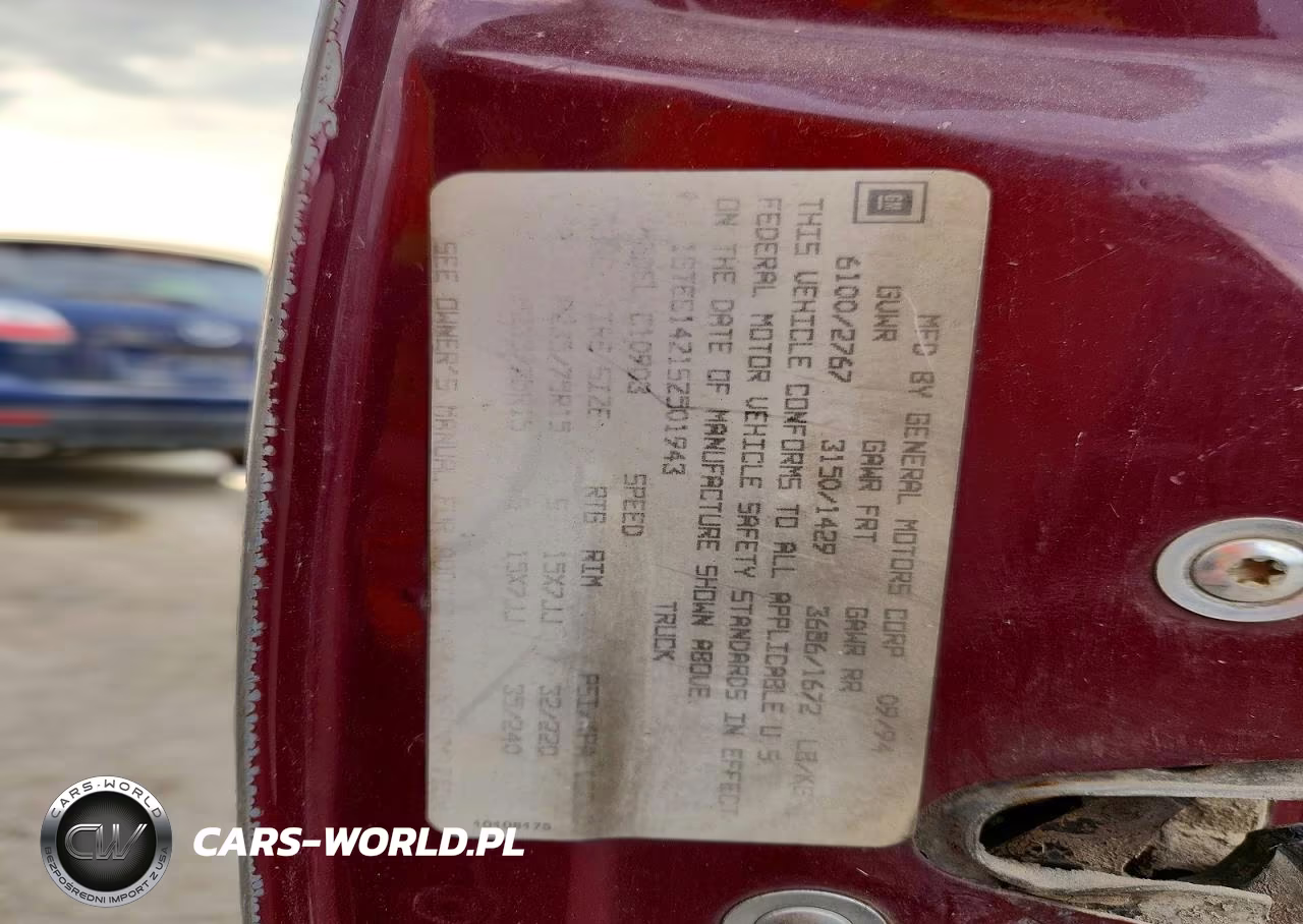 1995 GMC Sierra C1500 VIN:1GTEC14Z1SZ501943 - 12