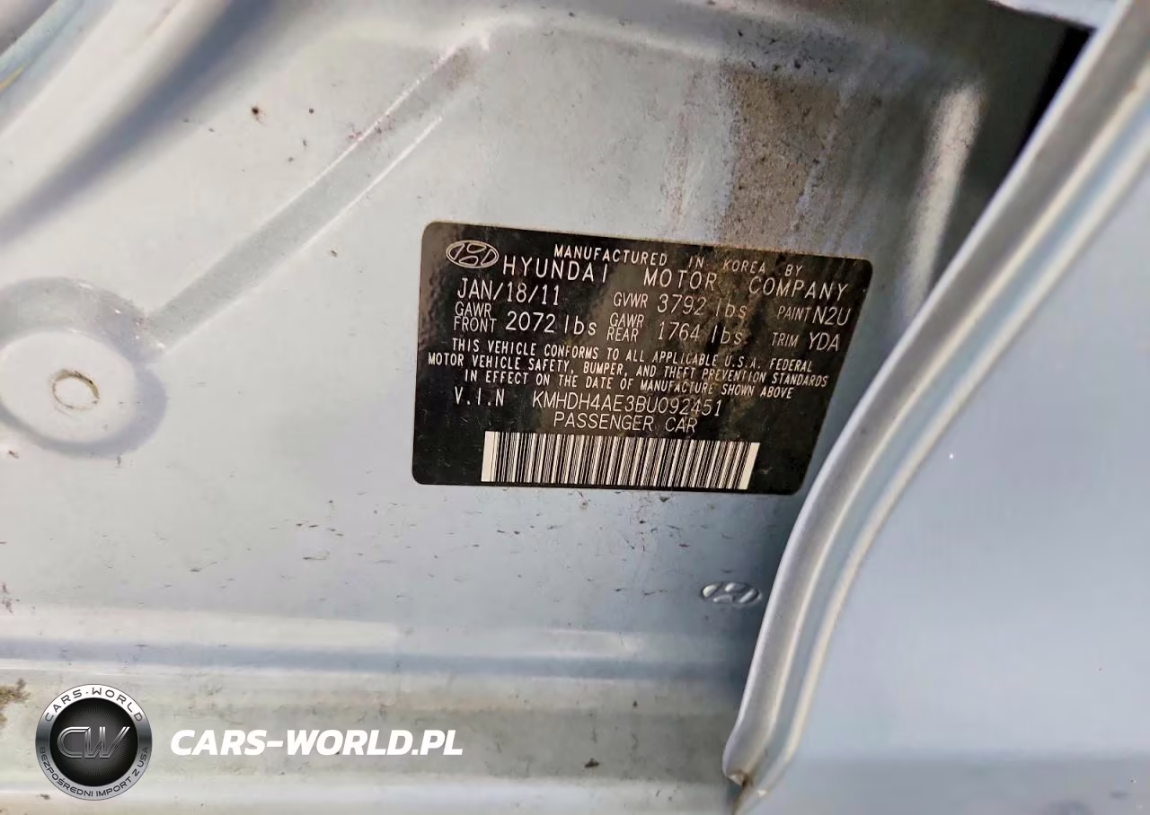 2011 Hyundai Elantra Limited VIN:KMHDH4AE3BU092451 - 12