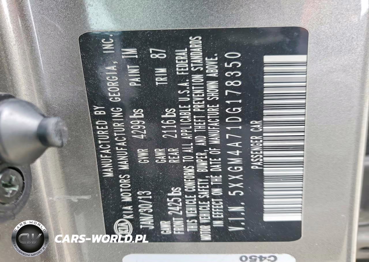 2013 Kia Optima Lx VIN:5XXGM4A71DG178350 - 12