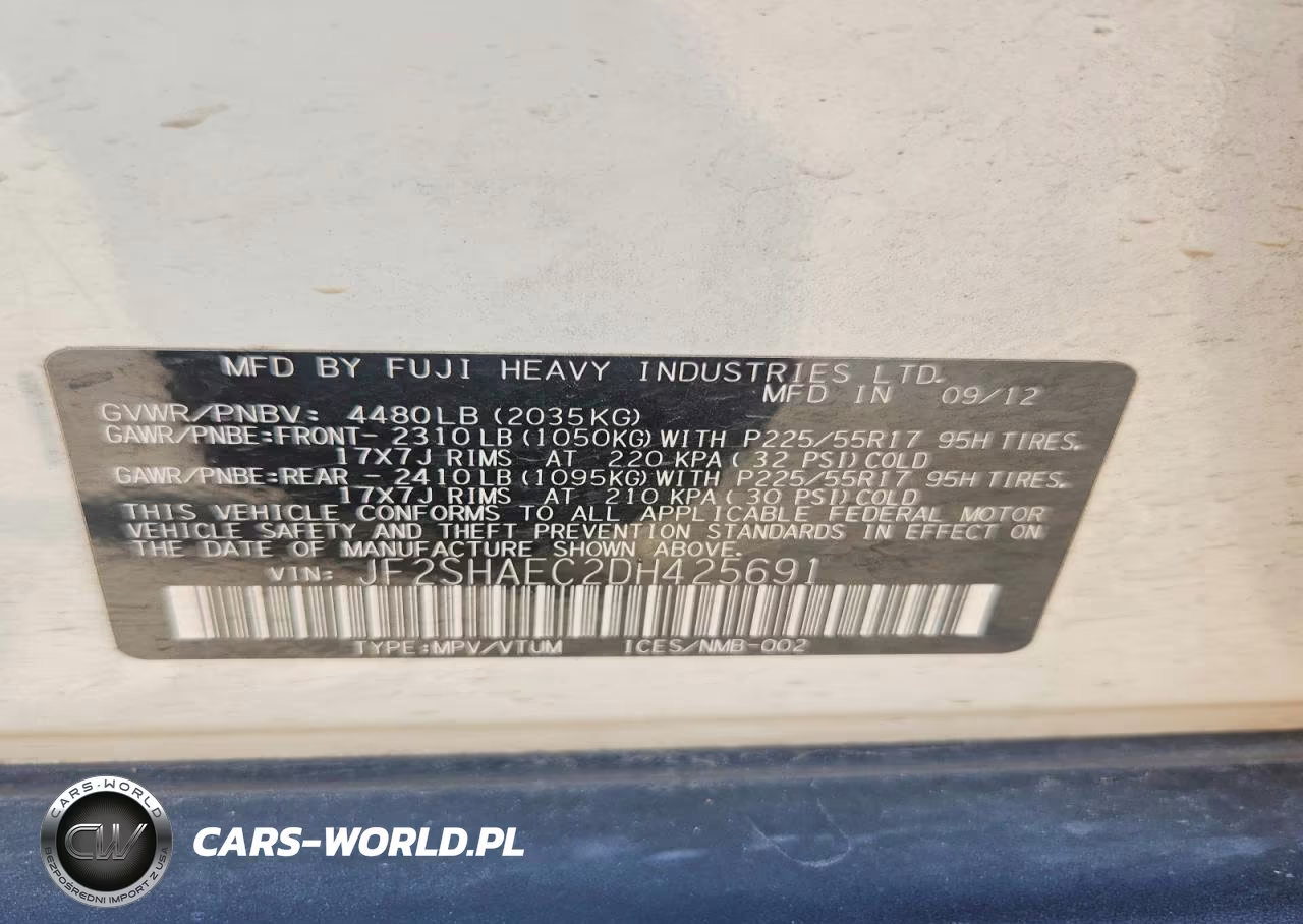 2013 Subaru Forester Limited VIN:JF2SHAEC2DH425691 - 13
