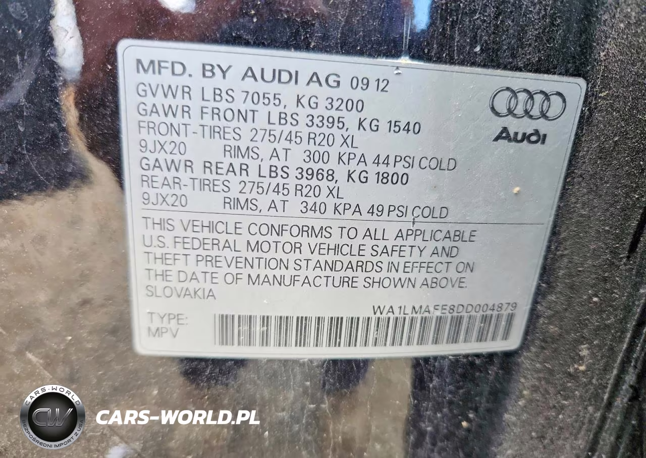 2013 Audi Q7 Premium Plus VIN:WA1LMAFE8DD004879 - 13