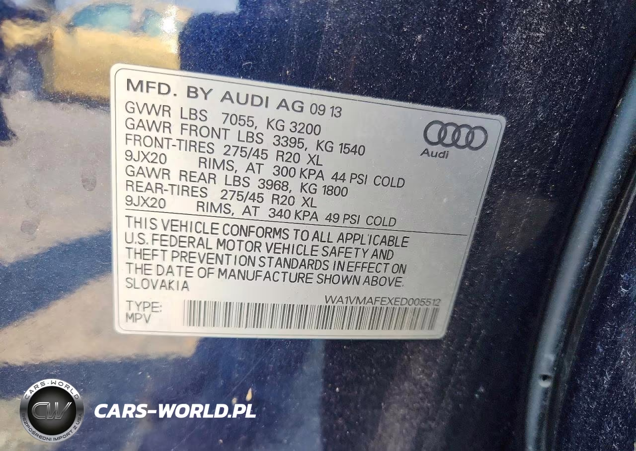 2014 Audi Q7 Prestige VIN:WA1VMAFEXED005512 - 13