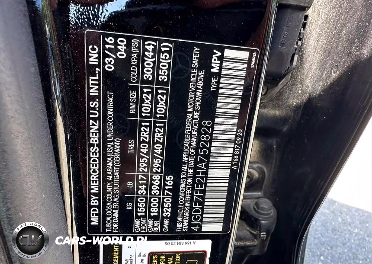 2017 Mercedes-Benz Gls 63 Amg 4Matic VIN:4JGDF7FE2HA752828 - 10