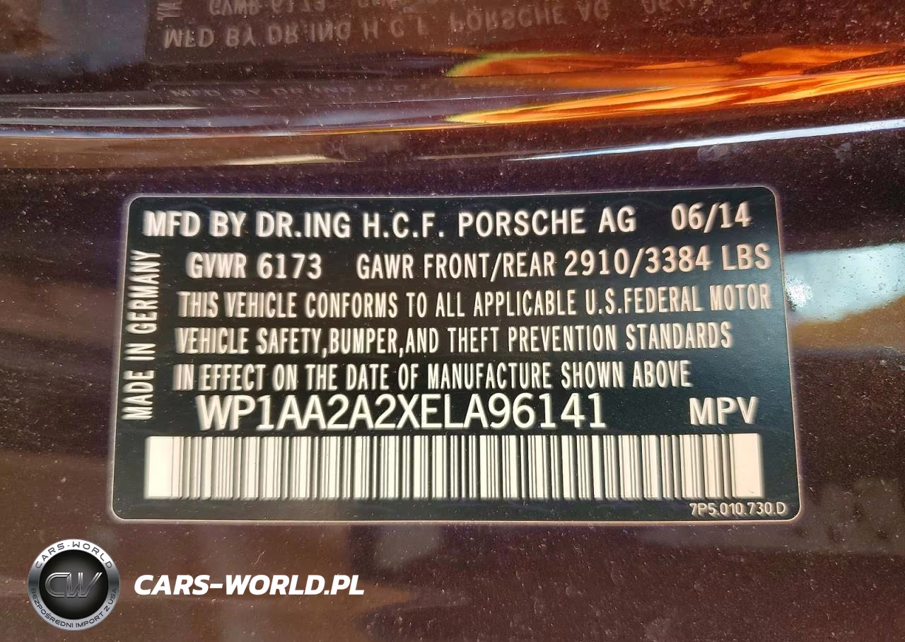 2014 Porsche Cayenne VIN:WP1AA2A2XELA96141 - 13