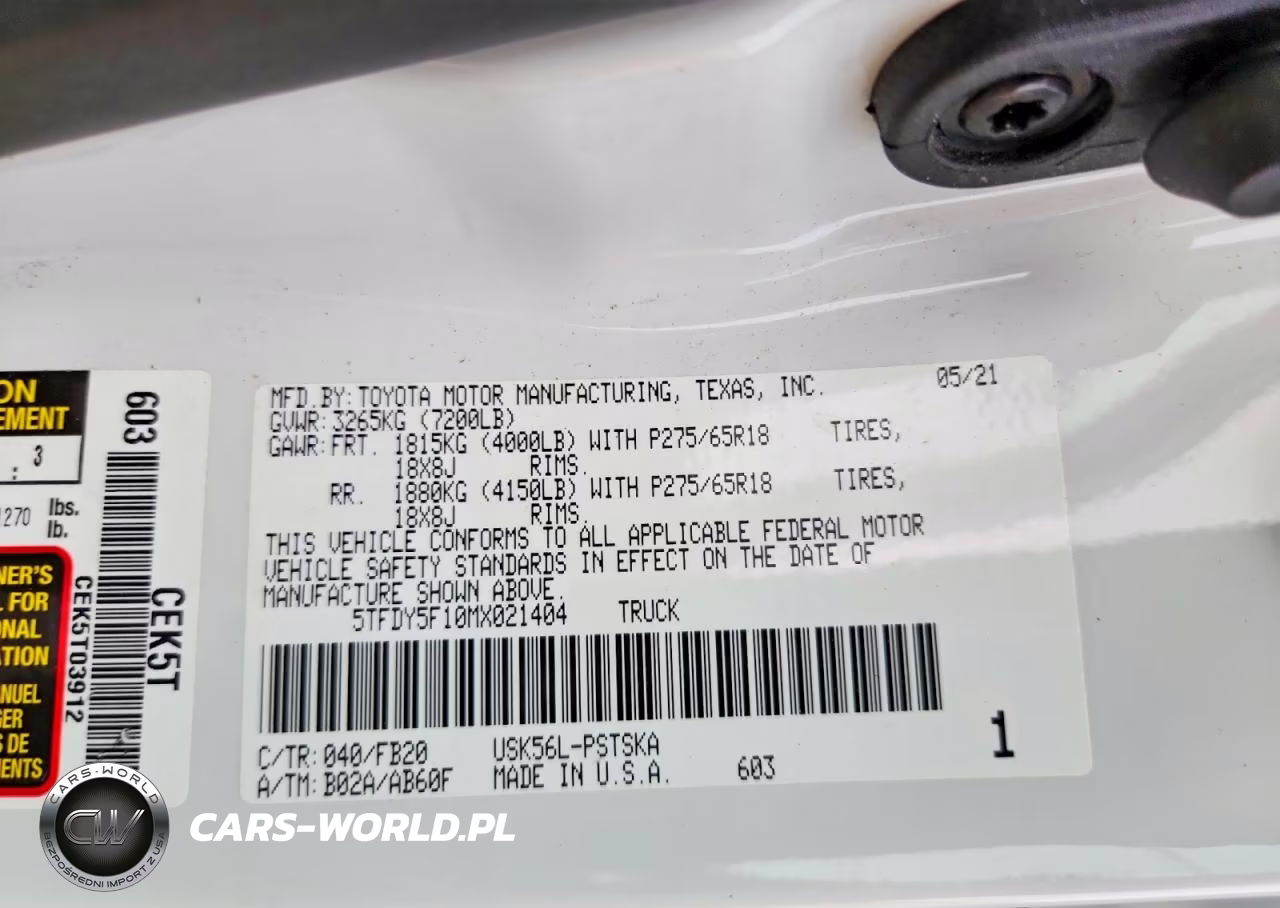 2021 Toyota Tundra Sr5 VIN:5TFDY5F10MX021404 - 12