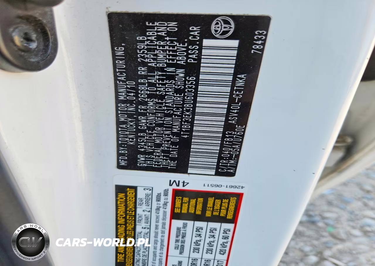 2011 Toyota Camry Le VIN:4T1BF3EK3BU603356 - 12