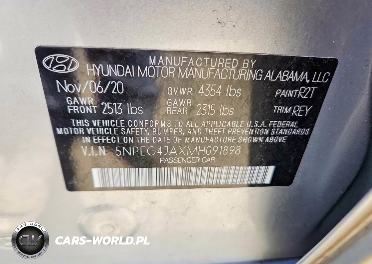 2021 Hyundai Sonata Se VIN:5NPEG4JAXMH091898 - 12