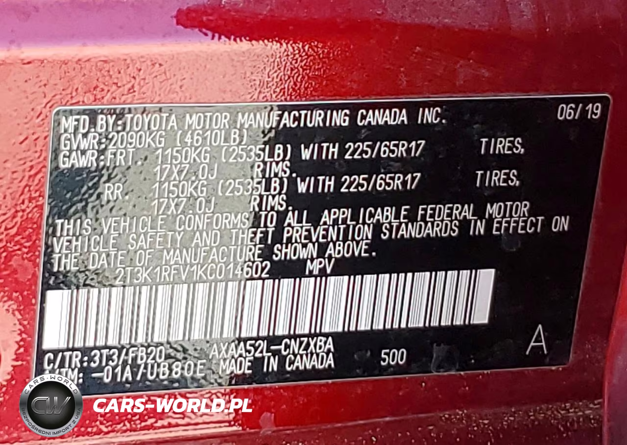 2019 Toyota Rav4 Le VIN:2T3K1RFV1KC014602 - 14