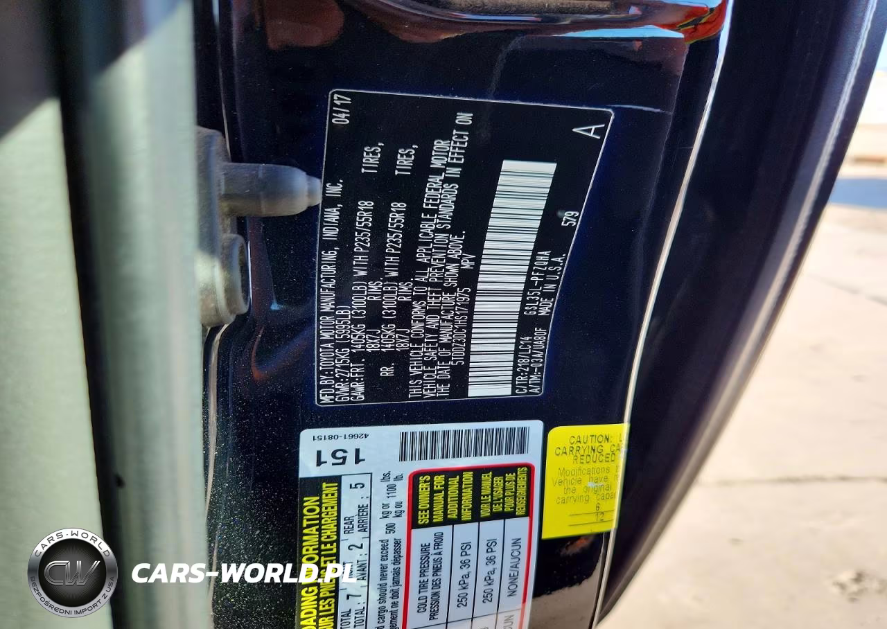 2017 Toyota Sienna Xle 7-Passenger VIN:5TDDZ3DC1HS171975 - 12