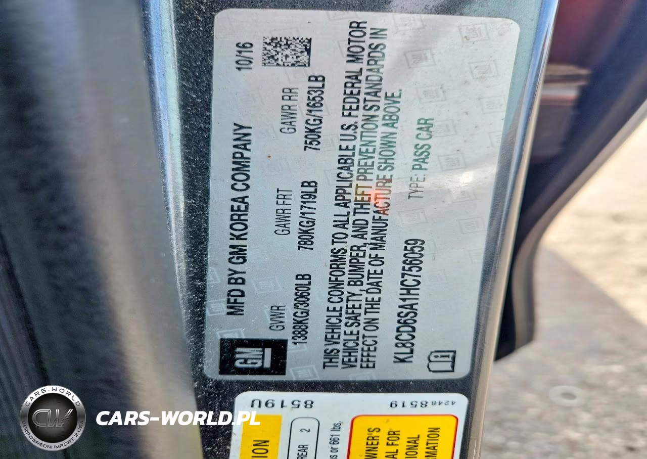 2017 Chevrolet Spark 1Lt VIN:KL8CD6SA1HC756059 - 13