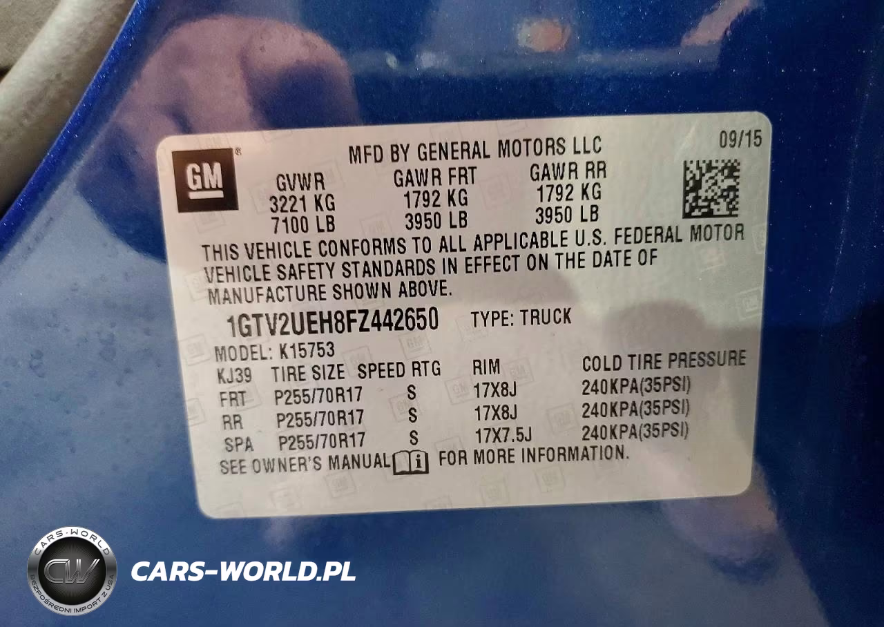 2015 GMC Sierra K1500 Sle VIN:1GTV2UEH8FZ442650 - 12