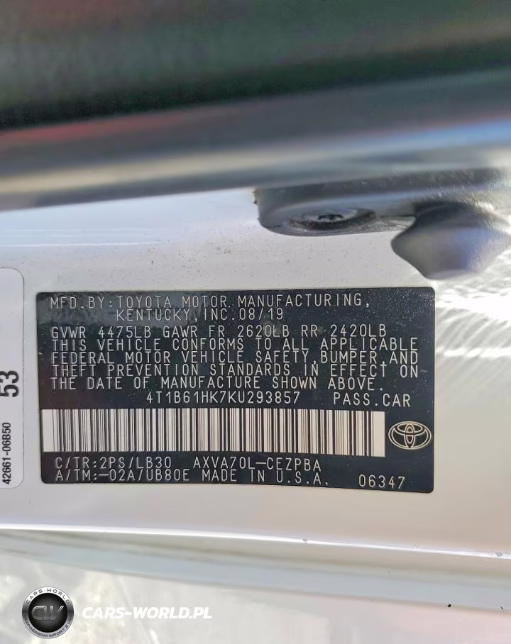2019 Toyota Camry Xse VIN:4T1B61HK7KU293857 - 12