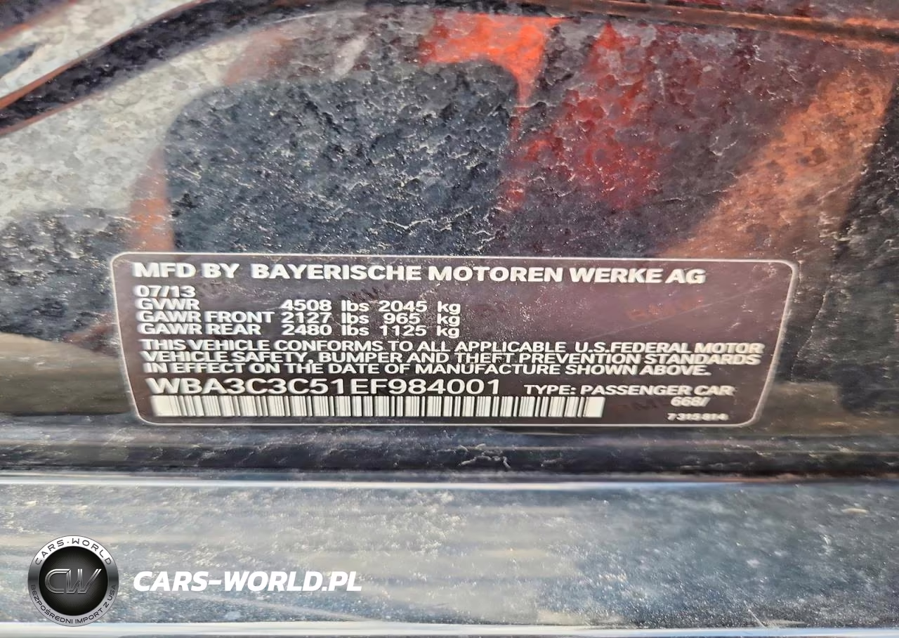 2014 BMW 320 I xDrive VIN:WBA3C3C51EF984001 - 12