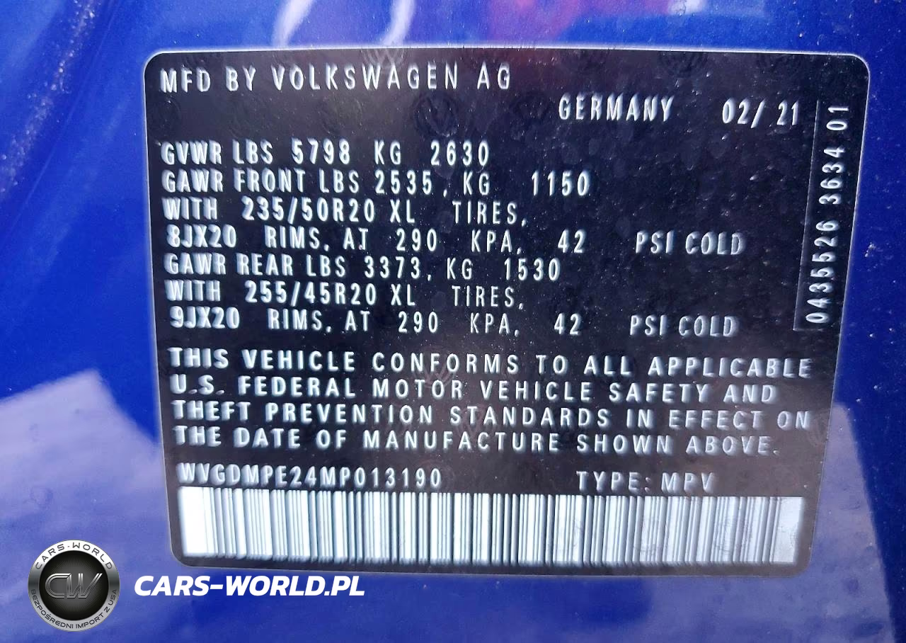 2021 Volkswagen Id.4 First Edition VIN:WVGDMPE24MP013190 - 14