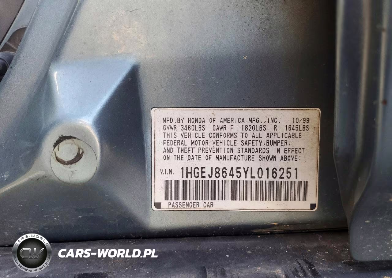 2000 Honda Civic Ex VIN:1HGEJ8645YL016251 - 13
