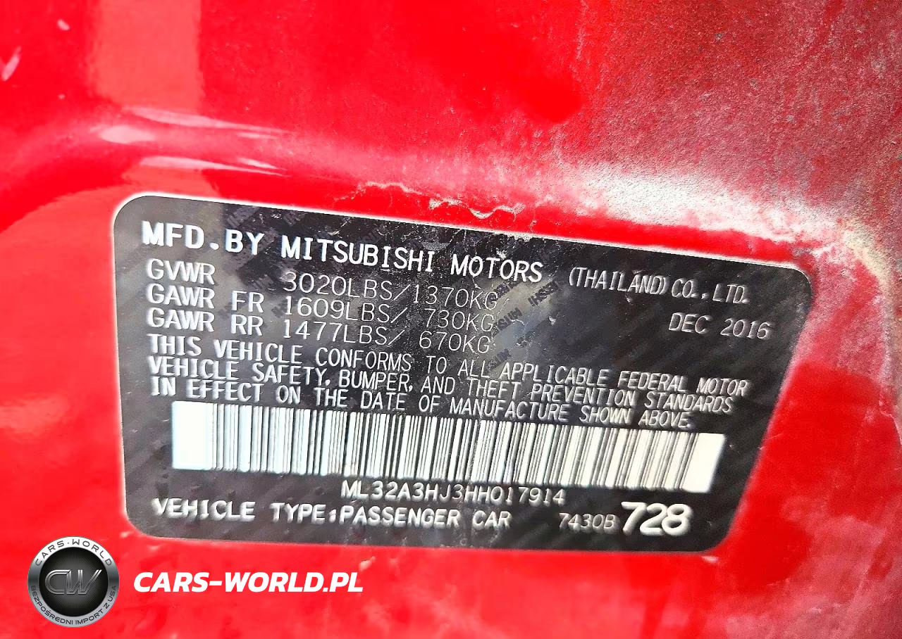 2017 Mitsubishi Mirage Es VIN:ML32A3HJ3HH017914 - 12