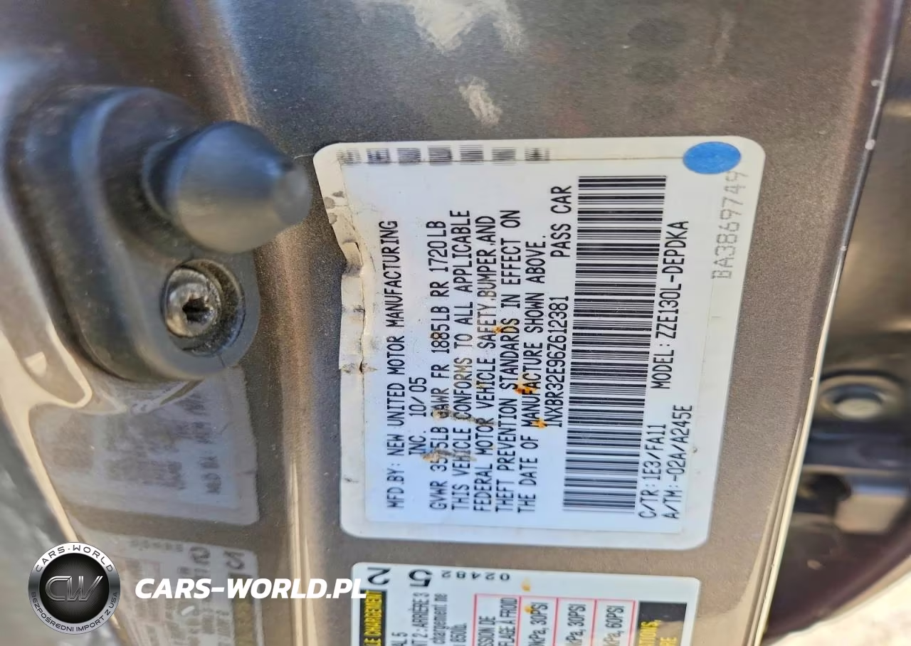 2006 Toyota Corolla Ce VIN:1NXBR32E96Z612381 - 12