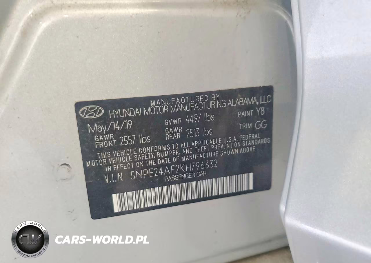 2019 Hyundai Sonata Se VIN:5NPE24AF2KH796332 - 12