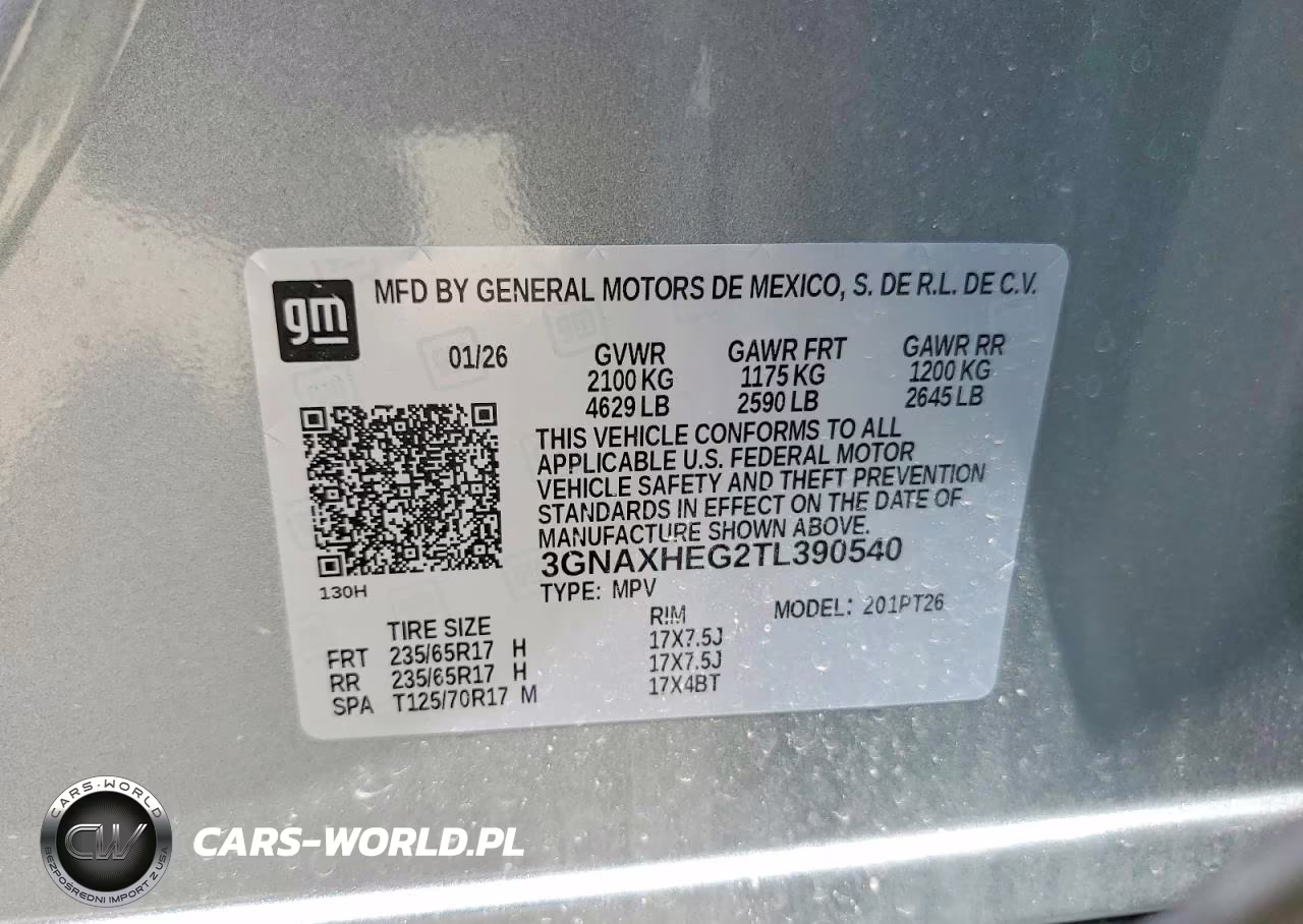 2026 Chevrolet Equinox Lt VIN:3GNAXHEG2TL390540 - 13