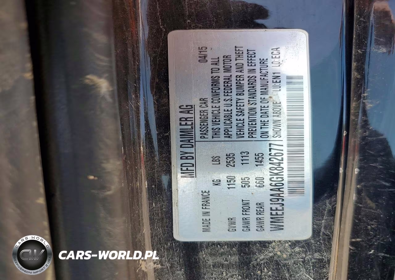 2016 Smart Fortwo VIN:WMEEJ9AA6GK842677 - 12