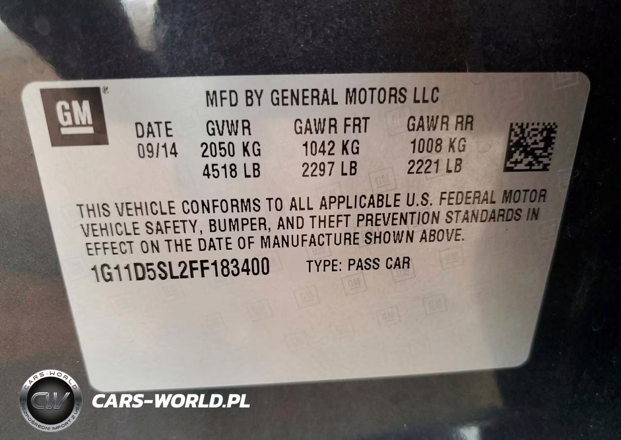 2015 Chevrolet Malibu 2Lt VIN:1G11D5SL2FF183400 - 13